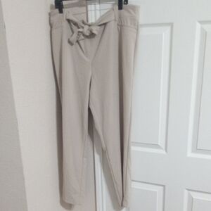Soho Light Beige Tie-Waist Pants